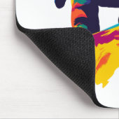 Snowboard-Illustration Wasserfarben Kunstmalerei Mousepad (Ecke)