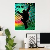 Snowboard im kosmischen Schneesturm Poster (Heimbüro)