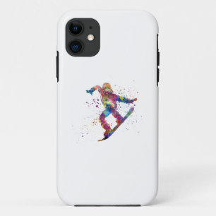 Snowboard in Aquarell Case-Mate iPhone Hülle