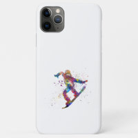 Snowboard in Aquarell