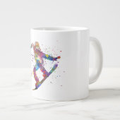 Snowboard in Aquarell Jumbo-Tasse (Vorderseite Rechts)