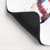 Snowboard in Aquarell Mousepad (Ecke)