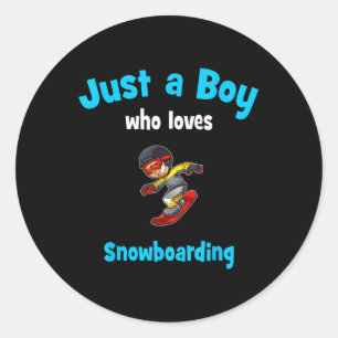 Snowboard Jersey für Boys Children's Snowboarding Runder Aufkleber
