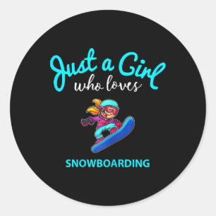 Snowboard Jersey für Girls Children's Snowboarden Runder Aufkleber