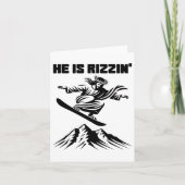 Snowboard Jesus Christ Snowboarden Rizzins Schnee Karte (Vorderseite)