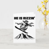 Snowboard Jesus Christ Snowboarden Rizzins Schnee Karte (Gelbe Blume)