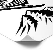 Snowboard Jesus Christ Snowboarden Rizzins Schnee Poster (Ecke)