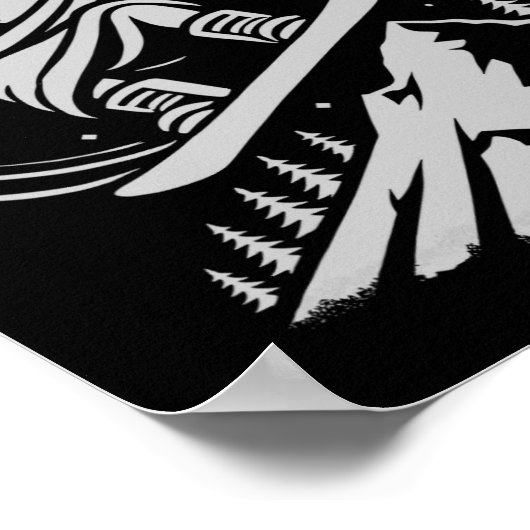 Snowboard Jesus Christ Snowboarden Rizzins Schnee Poster (Ecke)