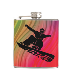 Snowboard Jump Flachmann