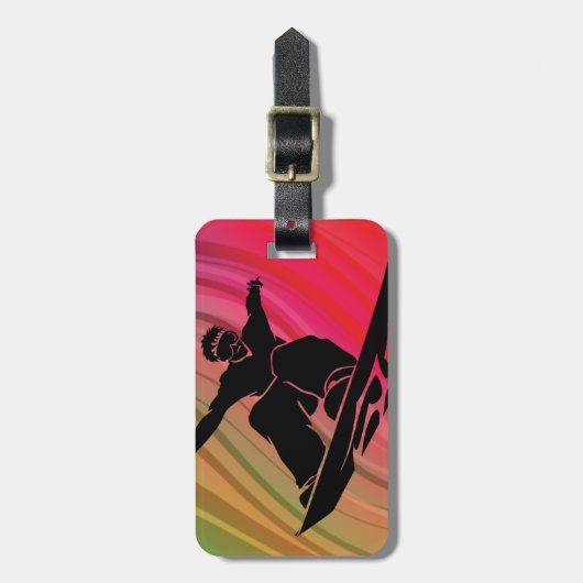 Snowboard Jump Gepäckanhänger (Vorderseite vertikal)