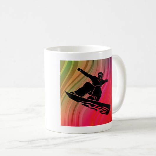 Snowboard Jump Kaffeetasse (VorderseiteRechts)