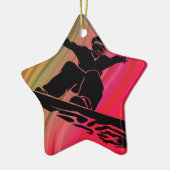 Snowboard Jump Keramikornament (Links)