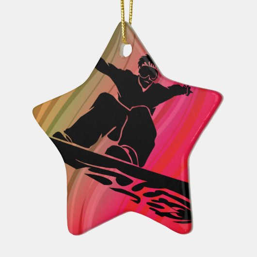 Snowboard Jump Keramikornament (Links)