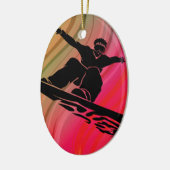 Snowboard Jump Keramikornament (Links)