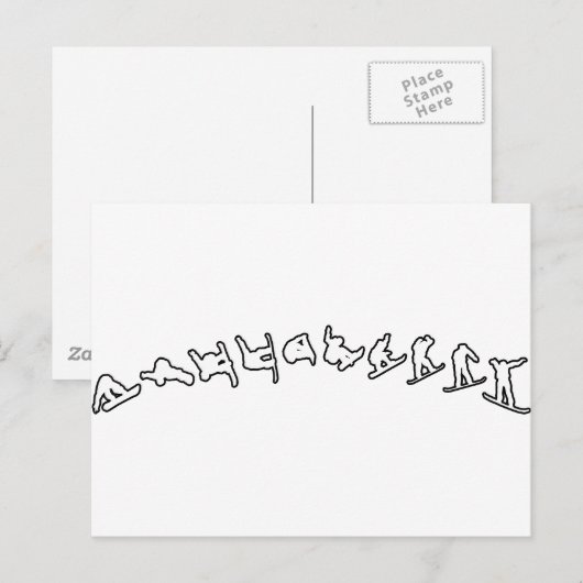 Snowboard Jump Postkarte (Vorne/Hinten)
