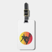 Snowboard Jump Retro Gepäckanhänger (Vorderseite vertikal)