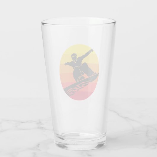 Snowboard Jump Retro Glas (Rückseite)