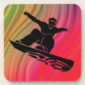 Snowboard Jump Untersetzer (Vorderseite)