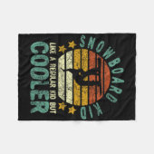 Snowboard Kid Funny Snow Snowboarder und S Fleecedecke (Vorderseite (Horizontal))