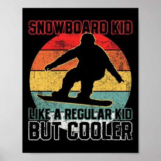 Snowboard Kid Snowboarder Snowboarden Poster (Vorne)