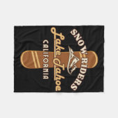Snowboard Lake Tahoe California Snowboarding Winde Fleecedecke (Vorderseite (Horizontal))