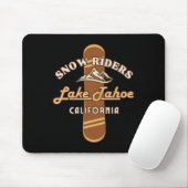 Snowboard Lake Tahoe California Snowboarding Winde Mousepad (Mit Mouse)