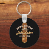 Snowboard Lake Tahoe California Snowboarding Winde Schlüsselanhänger (Vorderseite)