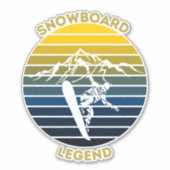 Snowboard Legende Aufkleber (Vorderseite)