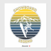 Snowboard Legende Aufkleber (Blatt)