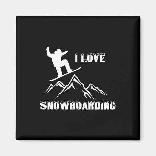 Snowboard-Liebe Snowboard Magnet (Vorne)