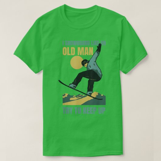 Snowboard Like An Old Man Funny Winter Sports Men' T-Shirt (Design vorne)