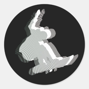 Snowboard-Logo-Entwurfs-Aufkleber Runder Aufkleber