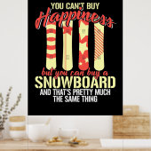 Snowboard macht mich glücklich poster (Küche)