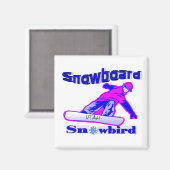 Snowboard Magnet (Vorderseite/Rückseite)