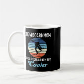 Snowboard-Mama Cool Mother Snowboarder Kaffeetasse (Links)