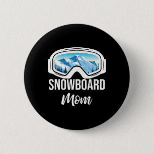 Snowboard-Mama Winter Snowboarden Sportgeschenk Button