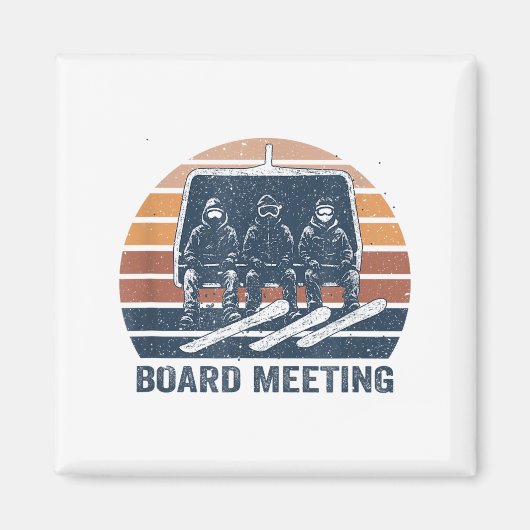 Snowboard Meeting Snowboarding Vacation Skiing Magnet (Vorne)