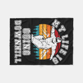 Snowboard mein Leben geht abwärts Wintersport Fleecedecke (Vorderseite (Horizontal))