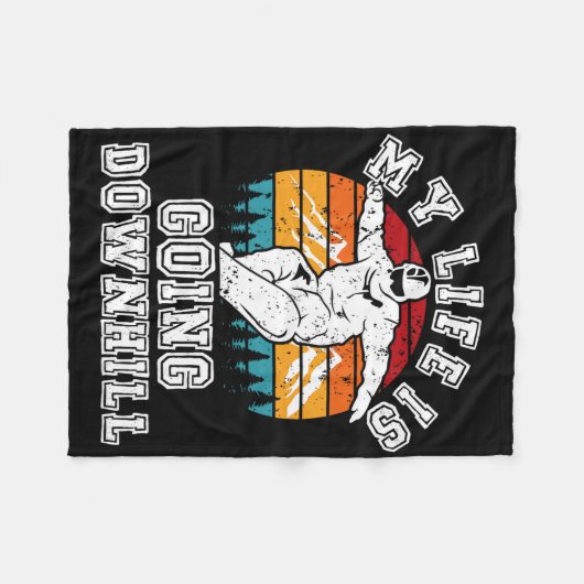 Snowboard mein Leben geht abwärts Wintersport Fleecedecke (Vorderseite (Horizontal))