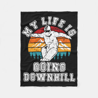 Snowboard mein Leben geht abwärts Wintersport Fleecedecke