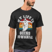 Snowboard mein Leben geht abwärts Wintersport T-Shirt (Vorderseite)