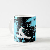 snowBOARD mit Vögeln Tasse (Vorderseite Links)