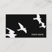 Snowboard mit Vögeln Visitenkarte (Rückseite)