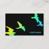 Snowboard mit Vögeln Visitenkarte (Rückseite)