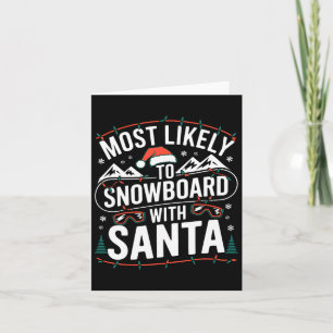 Snowboard mit Weihnachtsschnee - Sport L Karte
