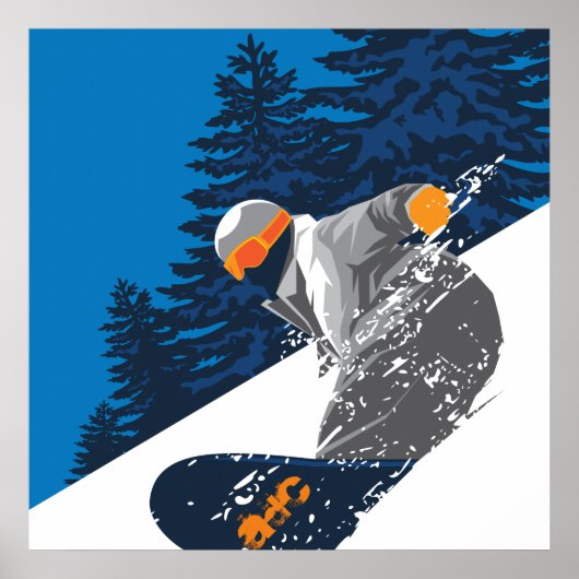 Snowboard, Mountain, Extremsport Poster (Vorne)
