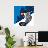 Snowboard, Mountain, Extremsport Poster (Heimbüro)