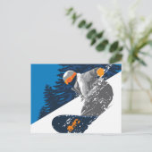 Snowboard, Mountain, Extremsport Postkarte (Stehend Vorderseite)