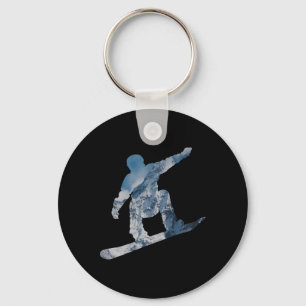 Snowboard Mountain T Shirt - Geschenk für Snowboar Schlüsselanhänger