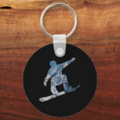 Snowboard Mountain T Shirt - Geschenk für Snowboar Schlüsselanhänger (Vorderseite)